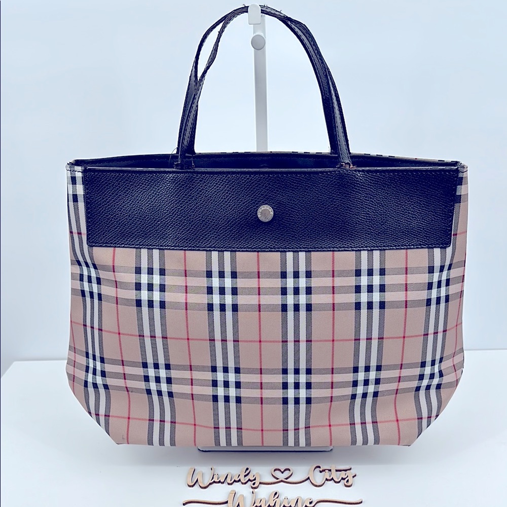 Authenticated Burberry Nova Check Tote Mini Handbag